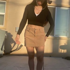 Active USA Black Ribbed Long Sleeve Quarter Zip Size S